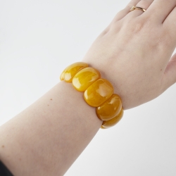 Amber bracelet butter color new jewelry